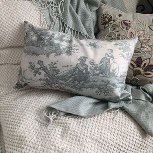 Elegant Toile Decorative Pillow